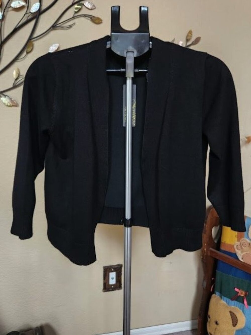 NWT Awesome sz large black sweater cardigan.